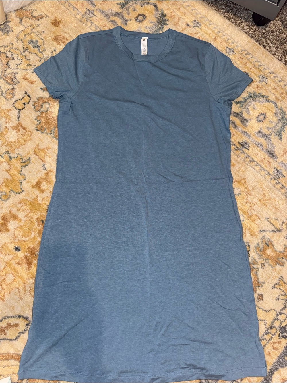 lululemon athletica Short Sleeve Tee Dress in Slate Blue